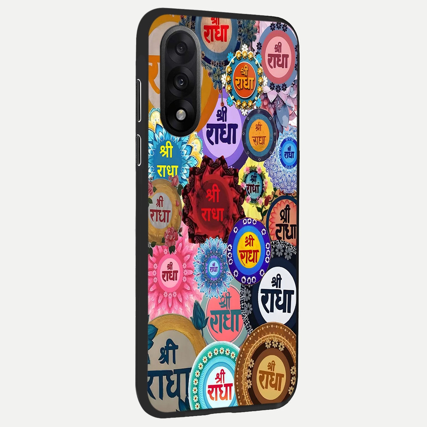 Radha Divine Bloom back cover For Oneplus Nord 5 slim fit glass case with vibrant aesthetic design