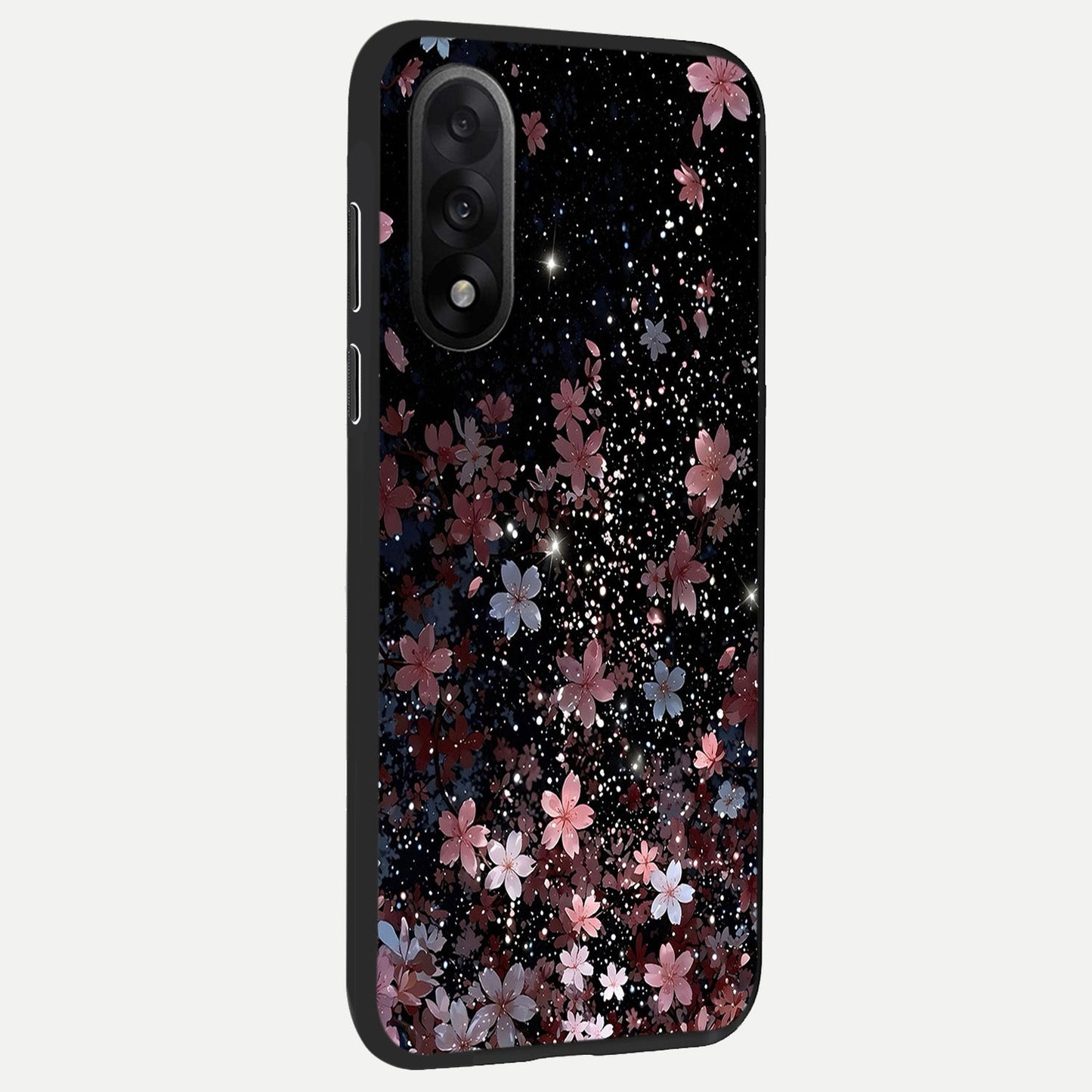 Starlit Flower Dreams back cover For Oneplus Nord 5 slim fit glass case with vibrant aesthetic design