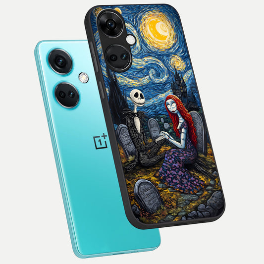 Eternal Night Love phone case For Oneplus Nord CE3 showing premium glass back cover with detailed artwork