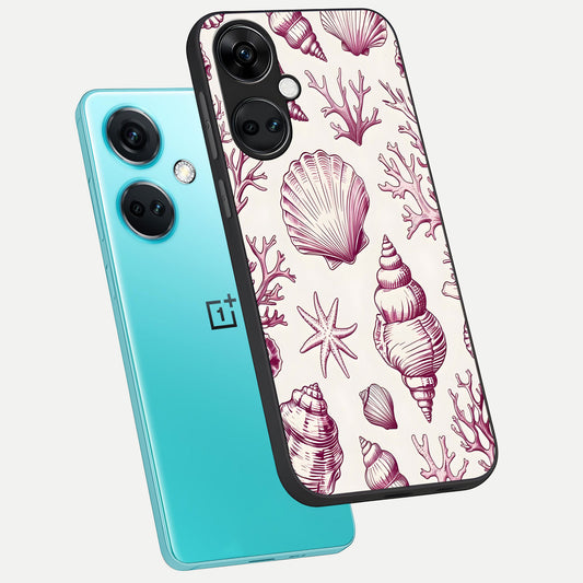 Pink Power Sparks phone case For Oneplus Nord CE3 showing premium glass back cover with detailed artwork