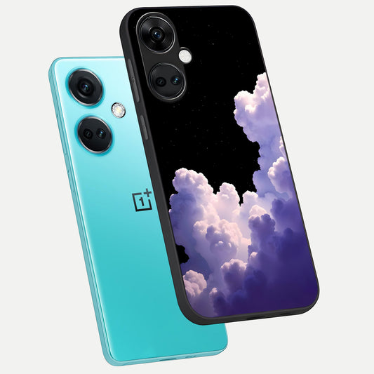Starlit Night Whispers phone case For Oneplus Nord CE3 showing premium glass back cover with detailed artwork