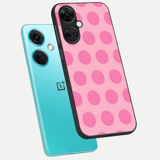 Sweet Dot Dreams phone case For Oneplus Nord CE3 showing premium glass back cover with detailed artwork