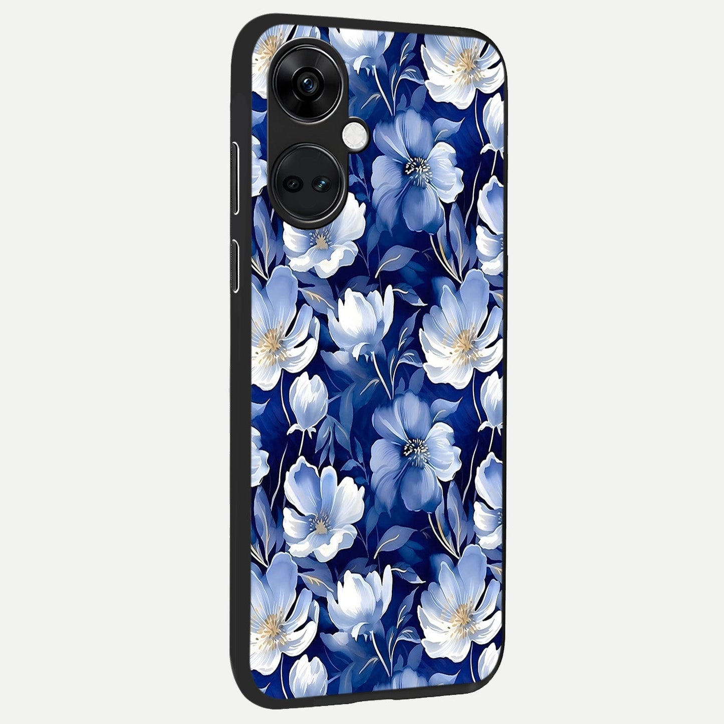 Cute Floral Patterns back cover For Oneplus Nord CE3 slim fit glass case with vibrant aesthetic design