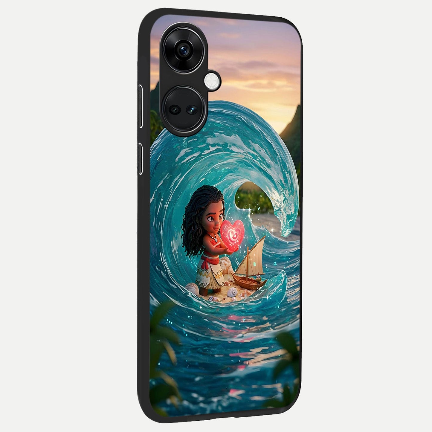 Heart of Ocean back cover For Oneplus Nord CE3 slim fit glass case with vibrant aesthetic design