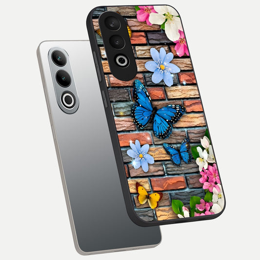 Brick Bloom Flight phone case For Oneplus Nord CE4 showing premium glass back cover with detailed artwork
