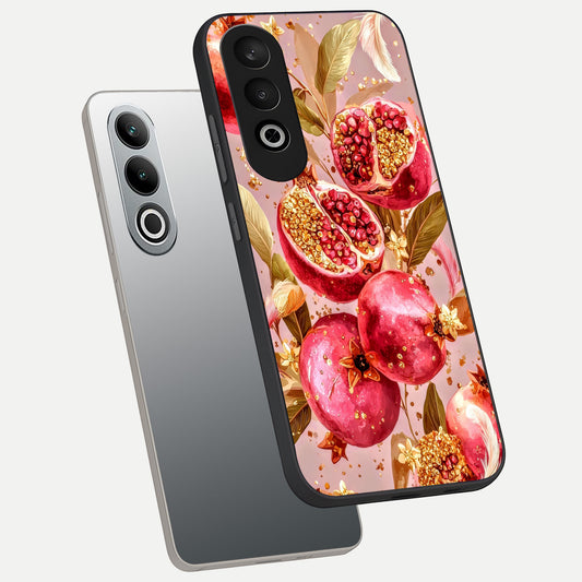 Golden Bloom Glow phone case For Oneplus Nord CE4 showing premium glass back cover with detailed artwork