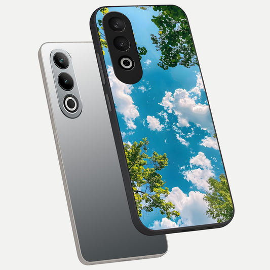 Green Moon Energy phone case For Oneplus Nord CE4 showing premium glass back cover with detailed artwork