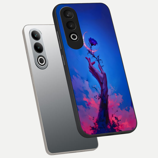 Mystic Hand phone case For Oneplus Nord CE4 showing premium glass back cover with detailed artwork
