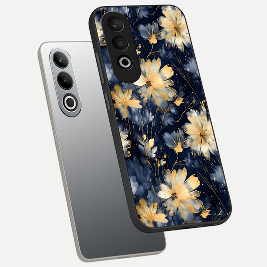Royal Petal Dream phone case For Oneplus Nord CE4 showing premium glass back cover with detailed artwork