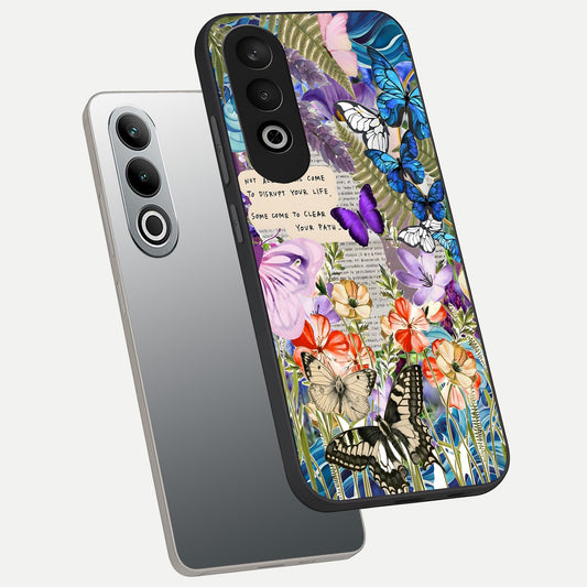 Storm Path Bloom phone case For Oneplus Nord CE4 showing premium glass back cover with detailed artwork