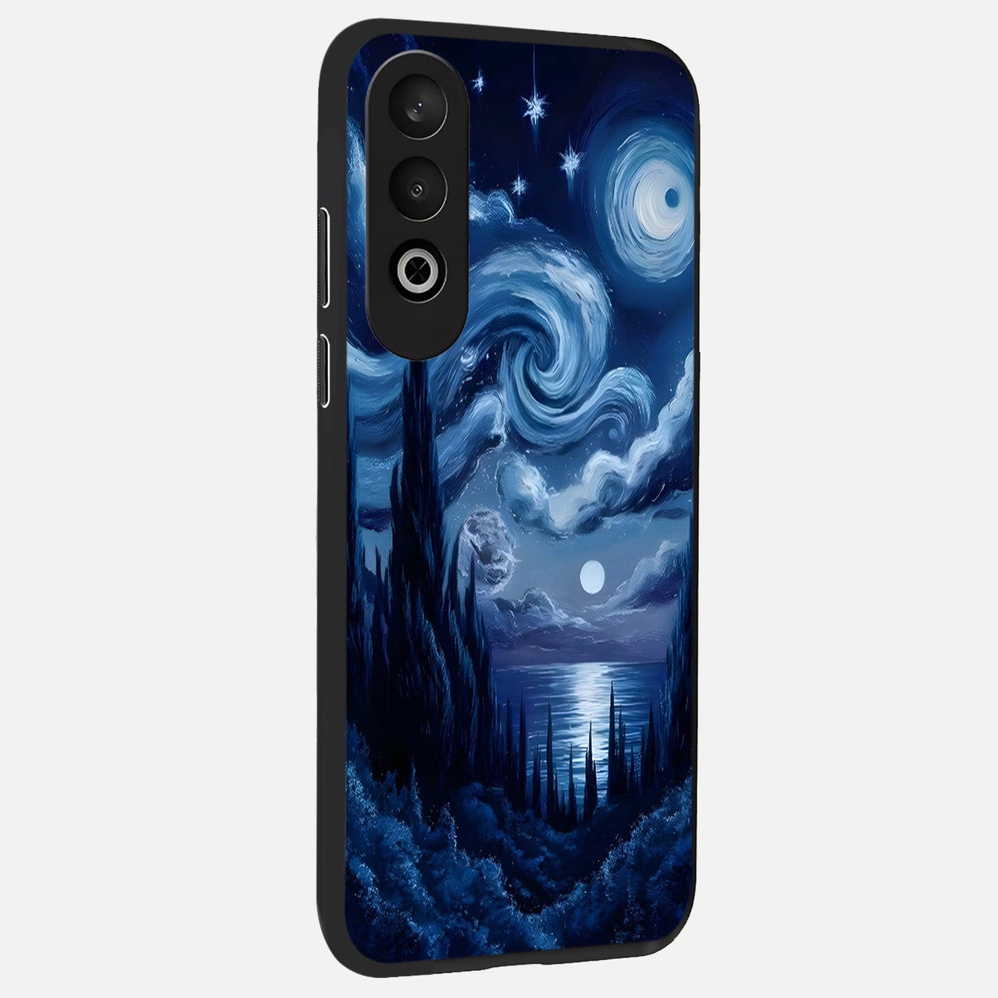 Celestial Dream Van Gogh back cover For Oneplus Nord CE4 slim fit glass case with vibrant aesthetic design