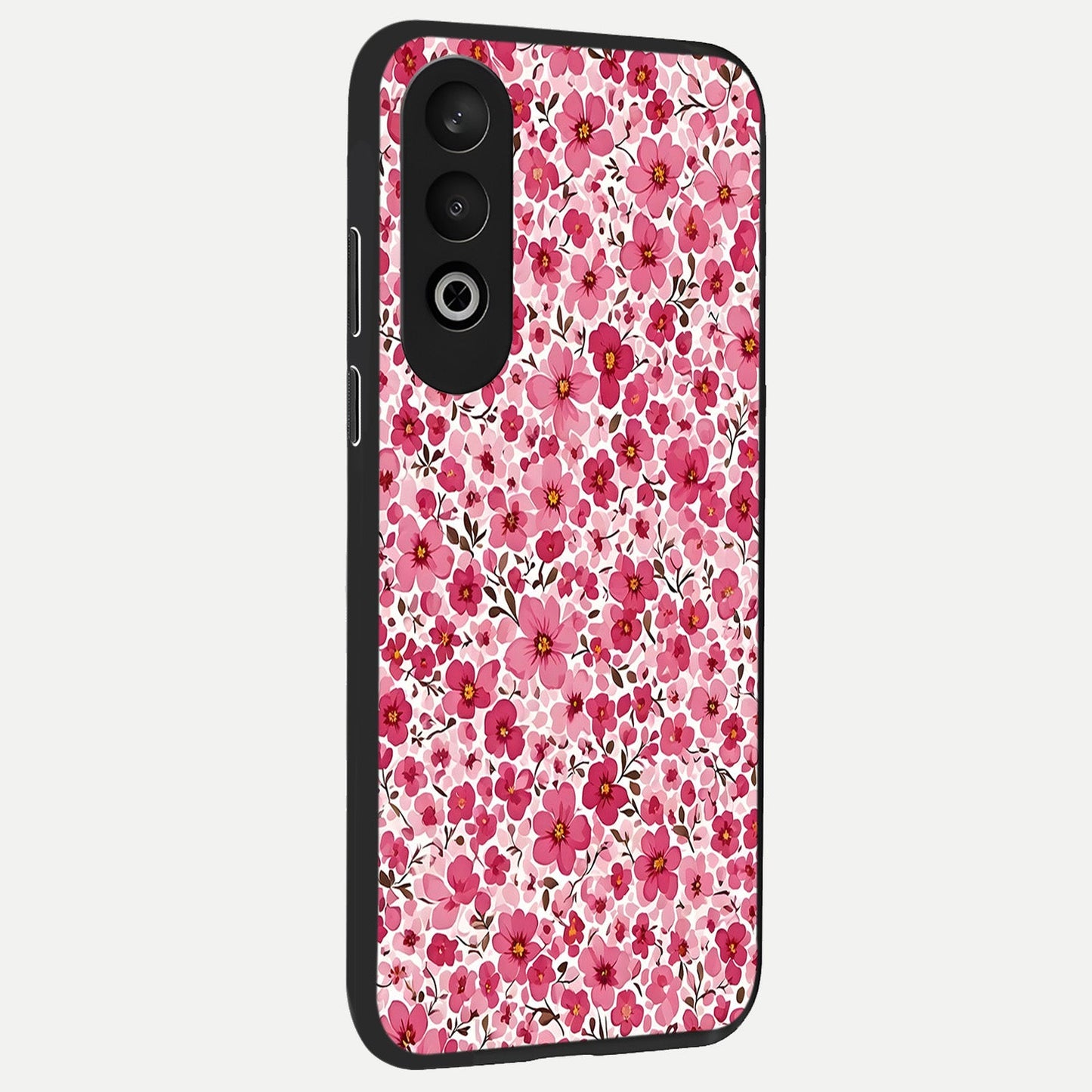 Cherry Blossom Charm back cover For Oneplus Nord CE4 slim fit glass case with vibrant aesthetic design