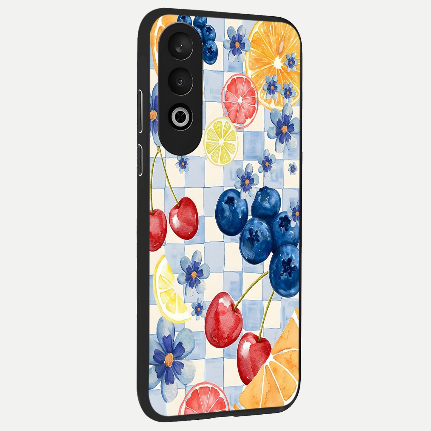 Citrus Bloom Joy back cover For Oneplus Nord CE4 slim fit glass case with vibrant aesthetic design