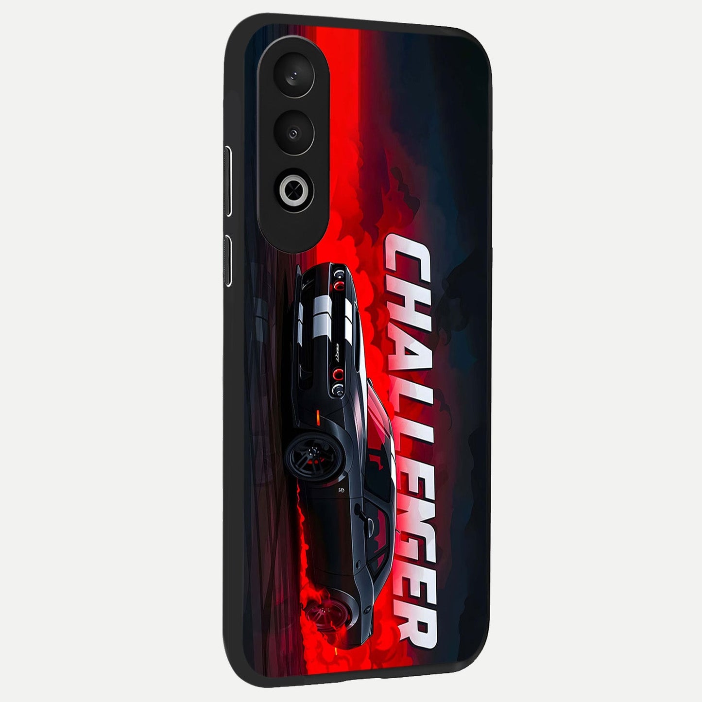 Crimson Challenger Fury back cover For Oneplus Nord CE4 slim fit glass case with vibrant aesthetic design
