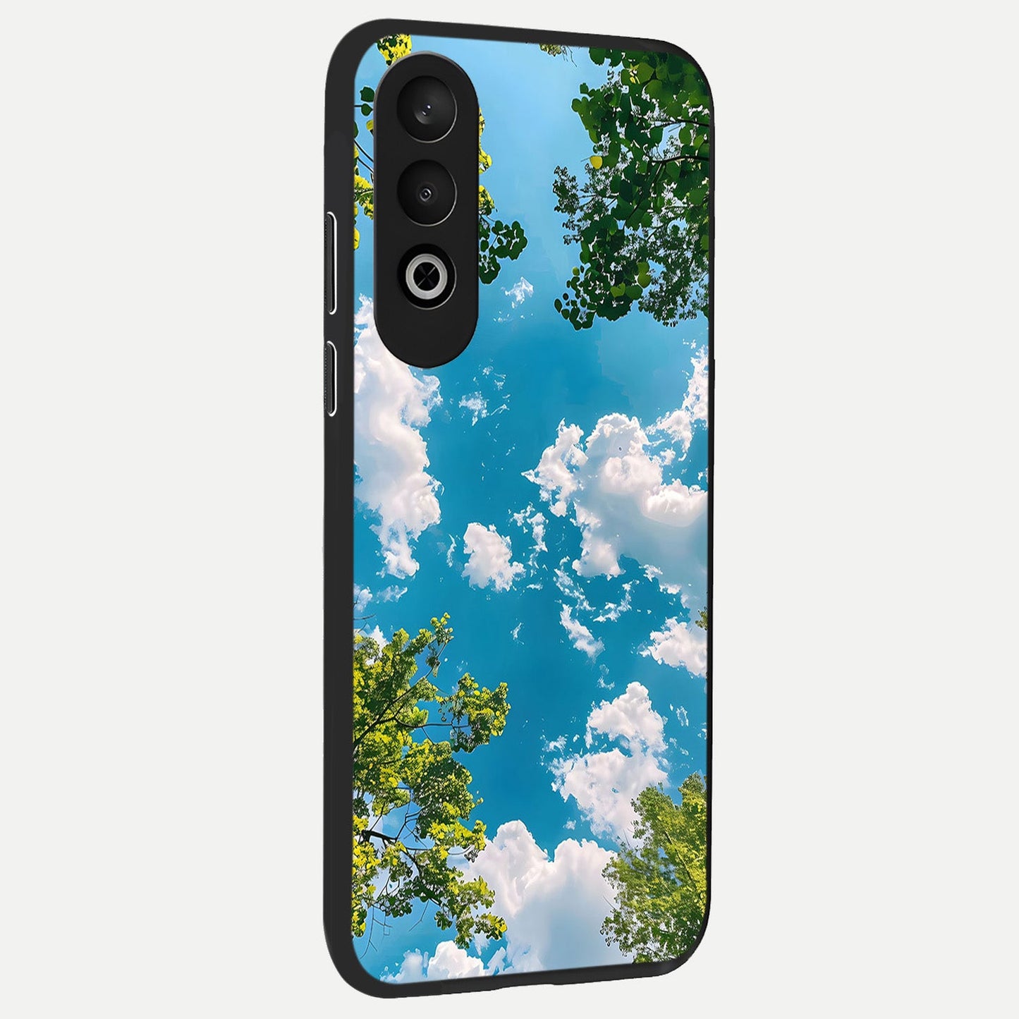 Green Moon Energy back cover For Oneplus Nord CE4 slim fit glass case with vibrant aesthetic design