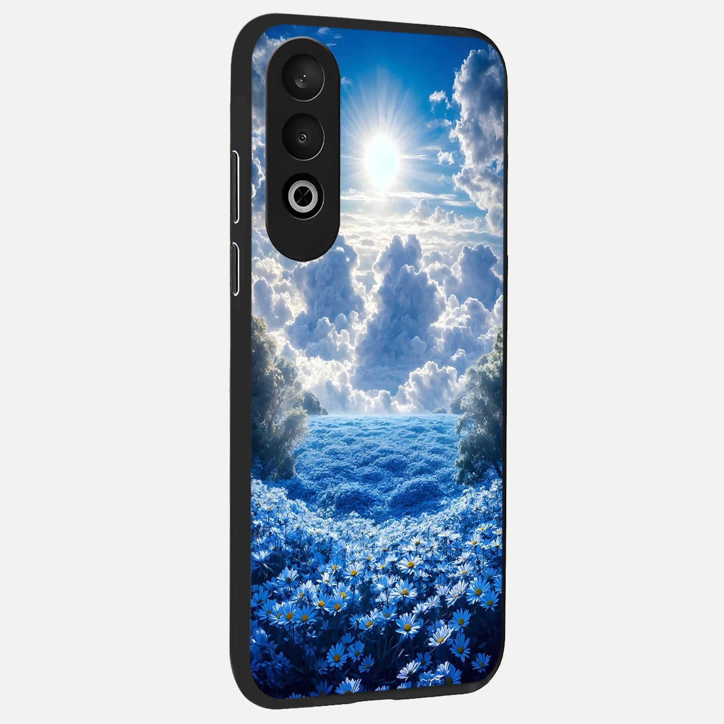 Heavenly Daisy Horizon back cover For Oneplus Nord CE4 slim fit glass case with vibrant aesthetic design