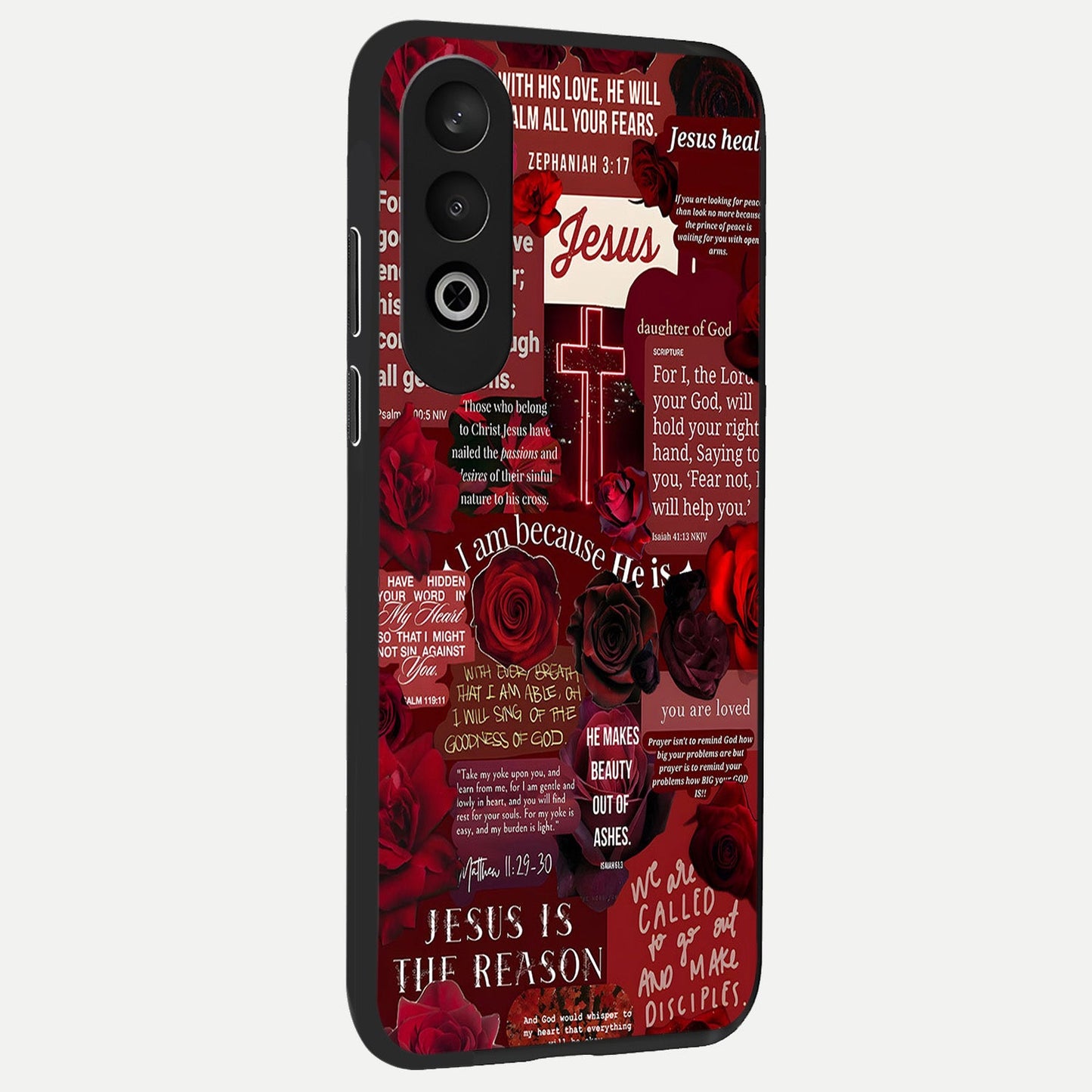Jesus Love Heals back cover For Oneplus Nord CE4 slim fit glass case with vibrant aesthetic design