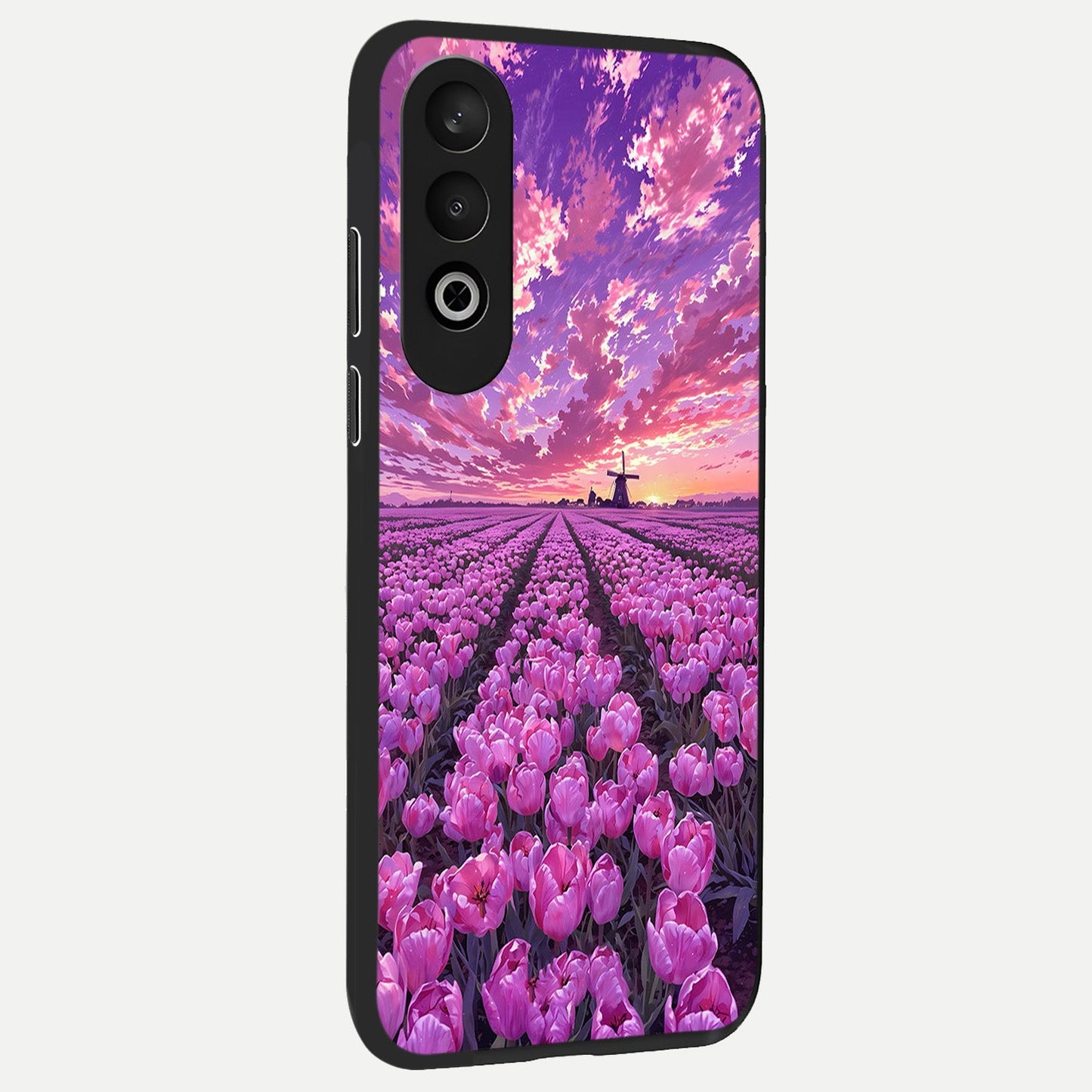 Lavender Dream Skies back cover For Oneplus Nord CE4 slim fit glass case with vibrant aesthetic design