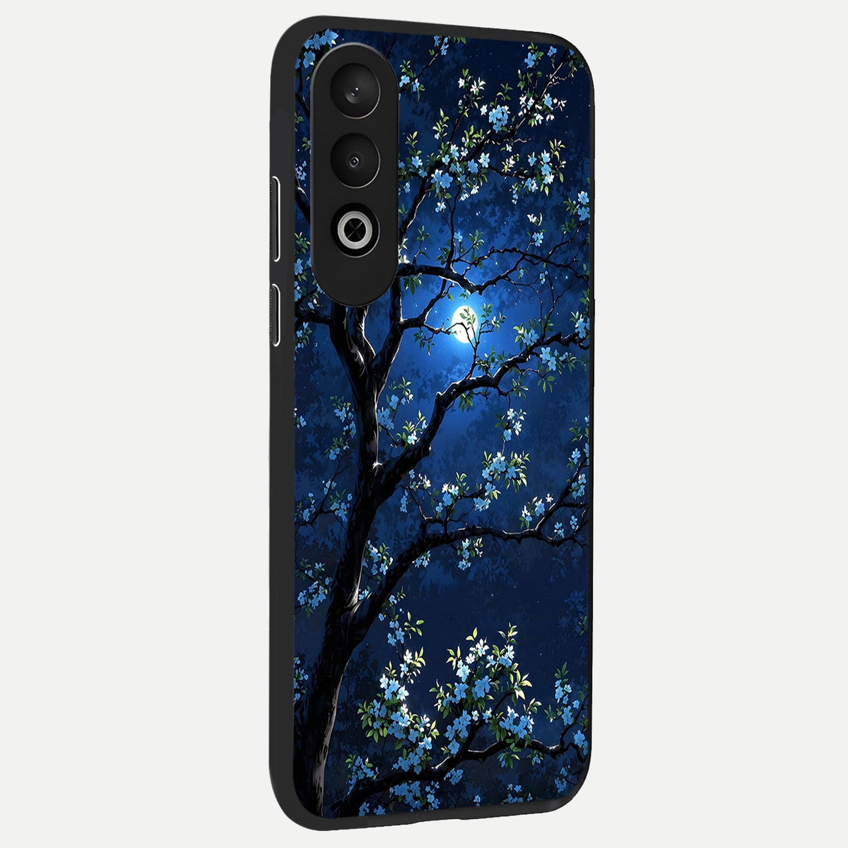 Mystic Floral Night back cover For Oneplus Nord CE4 slim fit glass case with vibrant aesthetic design