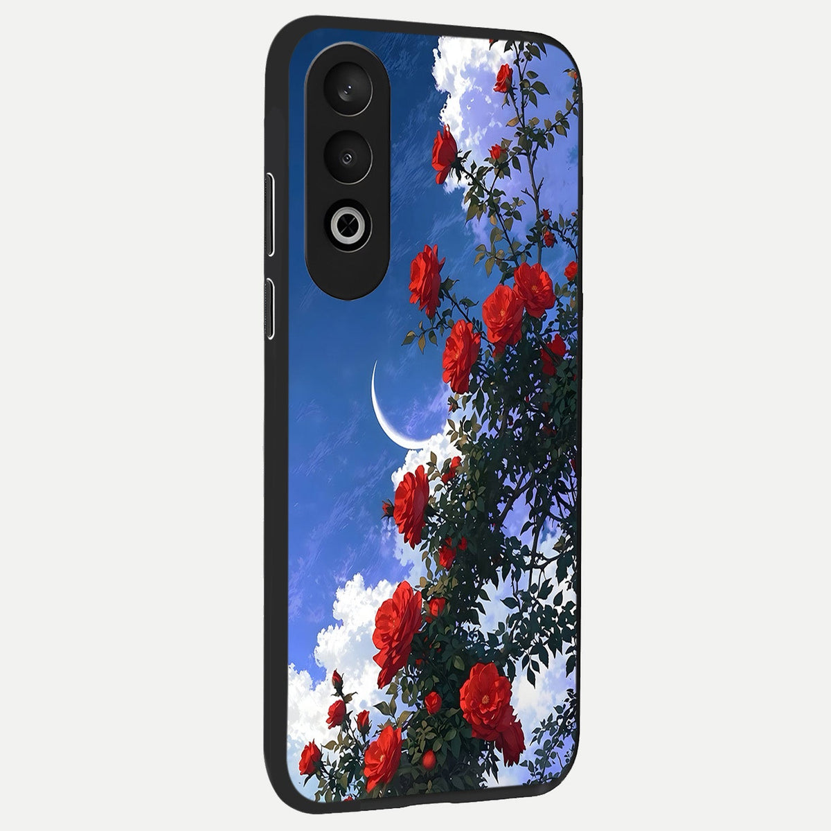 Rose Drift Flowers back cover For Oneplus Nord CE4 slim fit glass case with vibrant aesthetic design