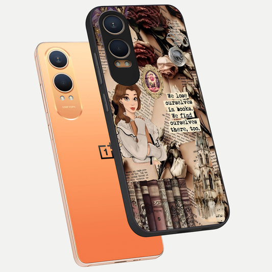 Bookish Dream World phone case For Oneplus Nord CE4 Lite showing premium glass back cover with detailed artwork