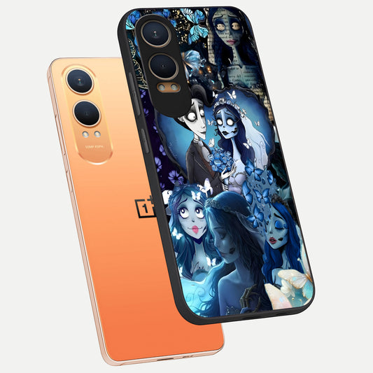 Butterfly Ghost Soul phone case For Oneplus Nord CE4 Lite showing premium glass back cover with detailed artwork