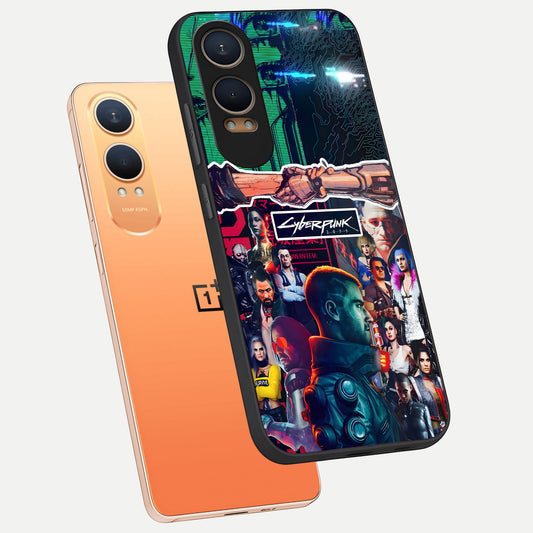 CYBERPUNK Legacy phone case For Oneplus Nord CE4 Lite showing premium glass back cover with detailed artwork