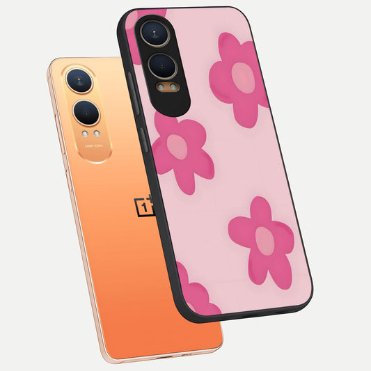 Candy Bloom Dreams phone case For Oneplus Nord CE4 Lite showing premium glass back cover with detailed artwork