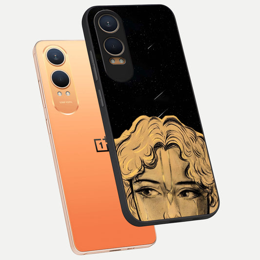 Celestial Gods Plan phone case For Oneplus Nord CE4 Lite showing premium glass back cover with detailed artwork
