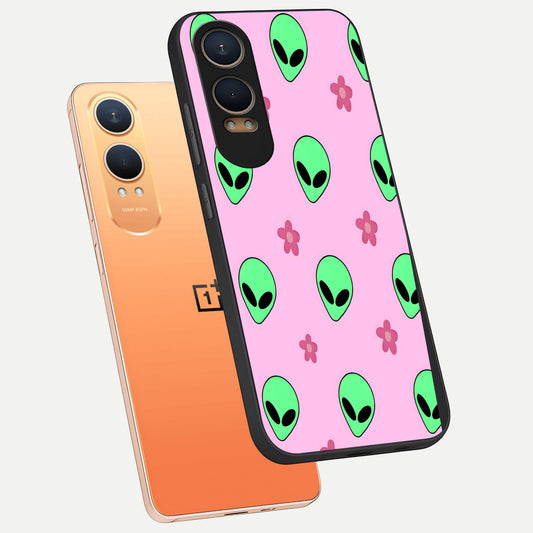 Cosmic Cute Crush phone case For Oneplus Nord CE4 Lite showing premium glass back cover with detailed artwork