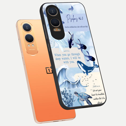 Faithful Ocean Promise phone case For Oneplus Nord CE4 Lite showing premium glass back cover with detailed artwork