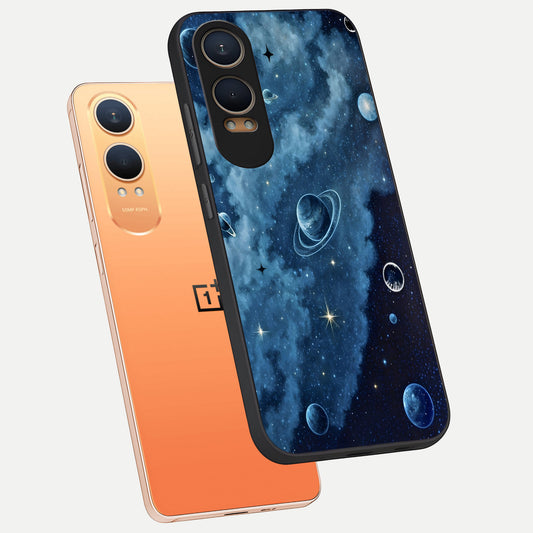 Galaxy Dream Space phone case For Oneplus Nord CE4 Lite showing premium glass back cover with detailed artwork