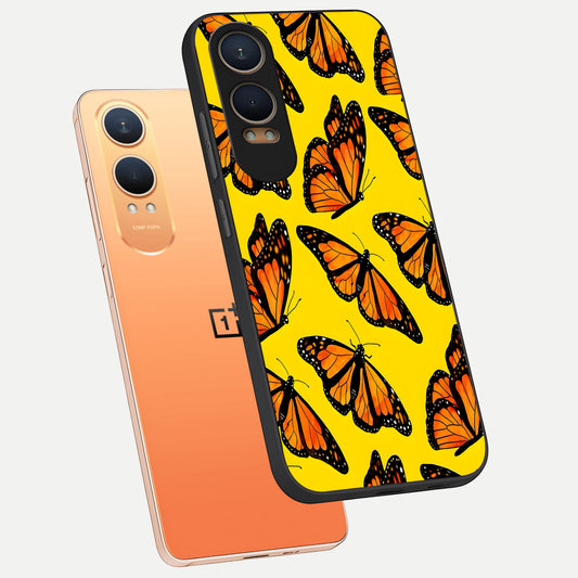 Golden Wing Flight phone case For Oneplus Nord CE4 Lite showing premium glass back cover with detailed artwork