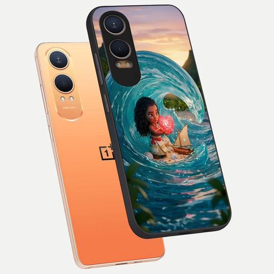 Heart of Ocean phone case For Oneplus Nord CE4 Lite showing premium glass back cover with detailed artwork