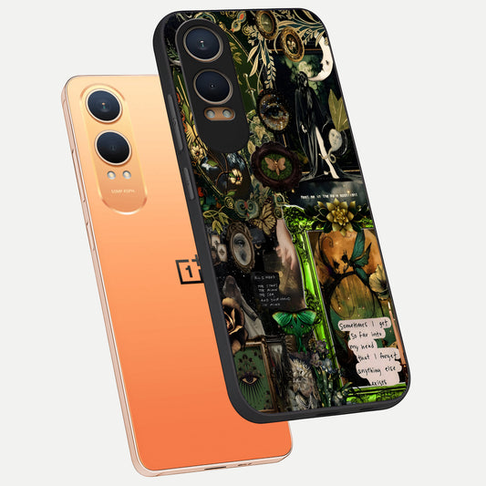 Mystic Woods Secret phone case For Oneplus Nord CE4 Lite showing premium glass back cover with detailed artwork
