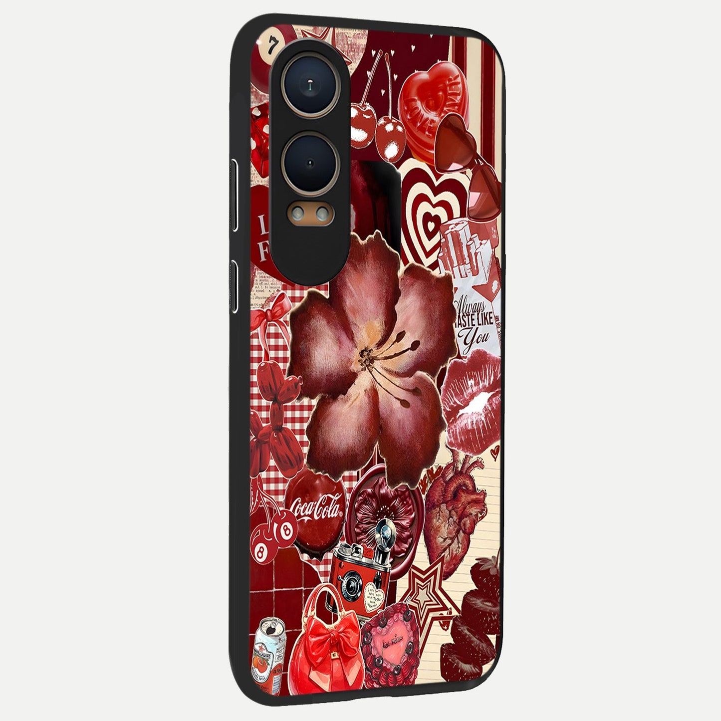 Aesthetic Little Freak back cover For Oneplus Nord CE4 Lite slim fit glass case with vibrant aesthetic design