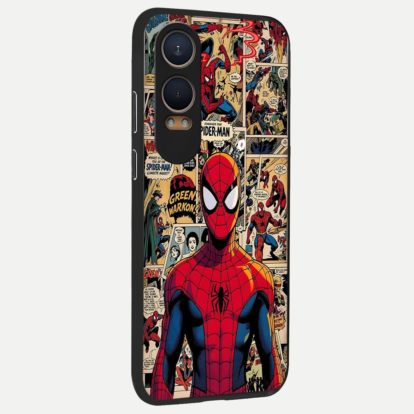 Aesthetic Spider back cover For Oneplus Nord CE4 Lite slim fit glass case with vibrant aesthetic design