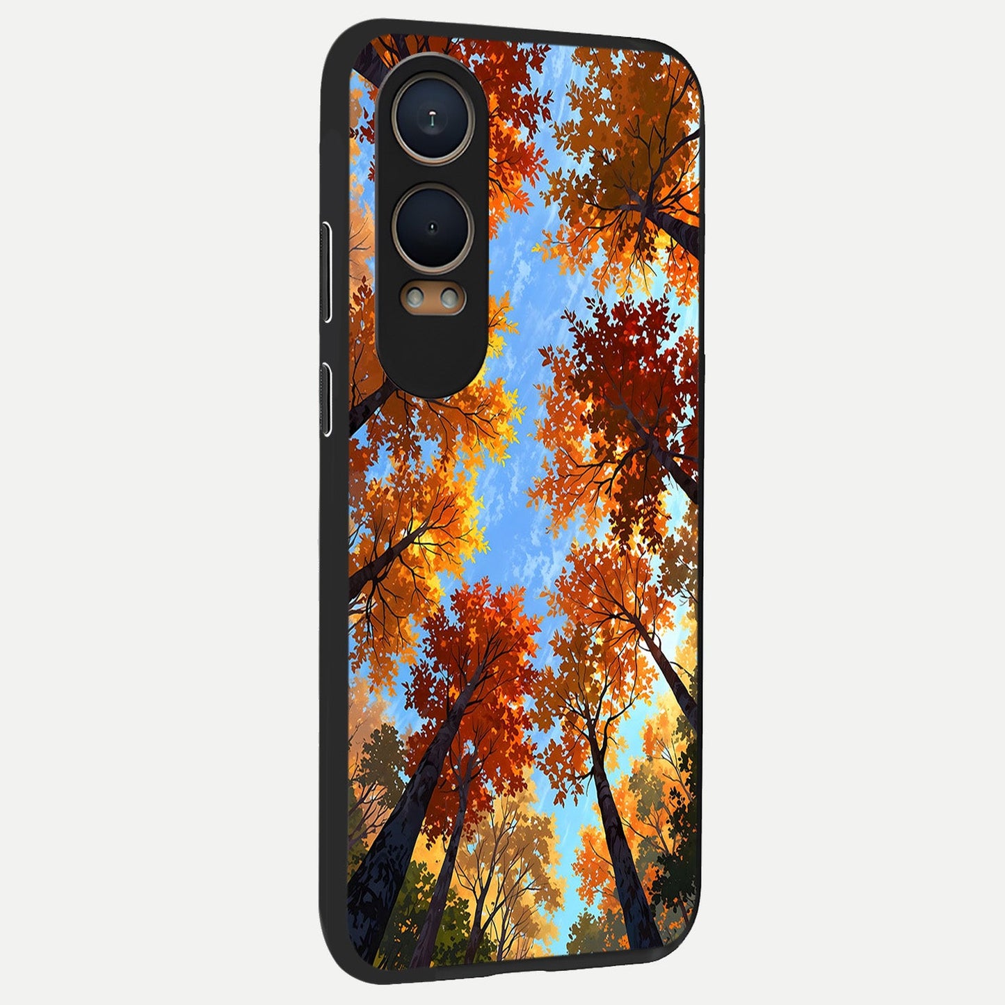 Autumn Sky Rise back cover For Oneplus Nord CE4 Lite slim fit glass case with vibrant aesthetic design