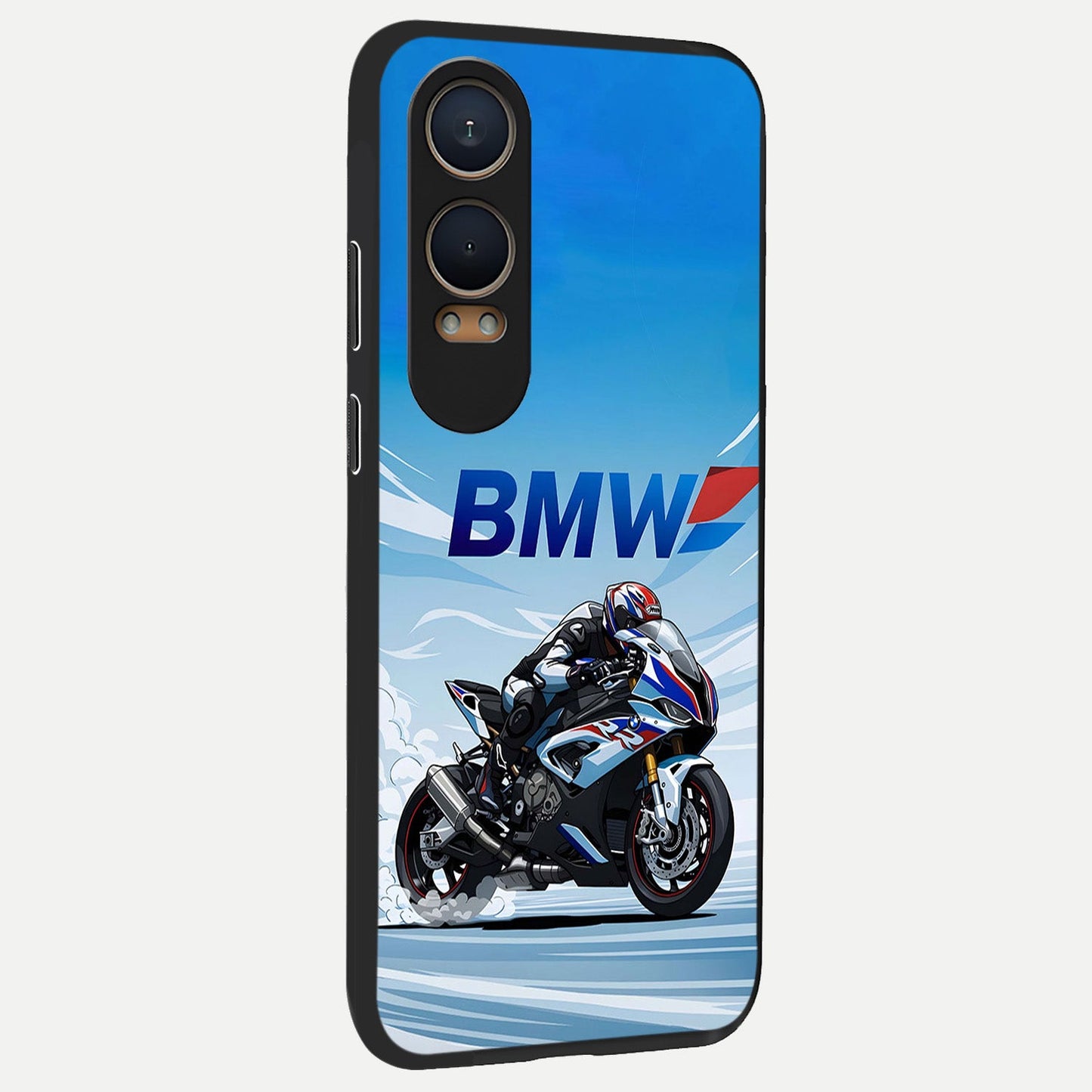 BMW Power Drift back cover For Oneplus Nord CE4 Lite slim fit glass case with vibrant aesthetic design