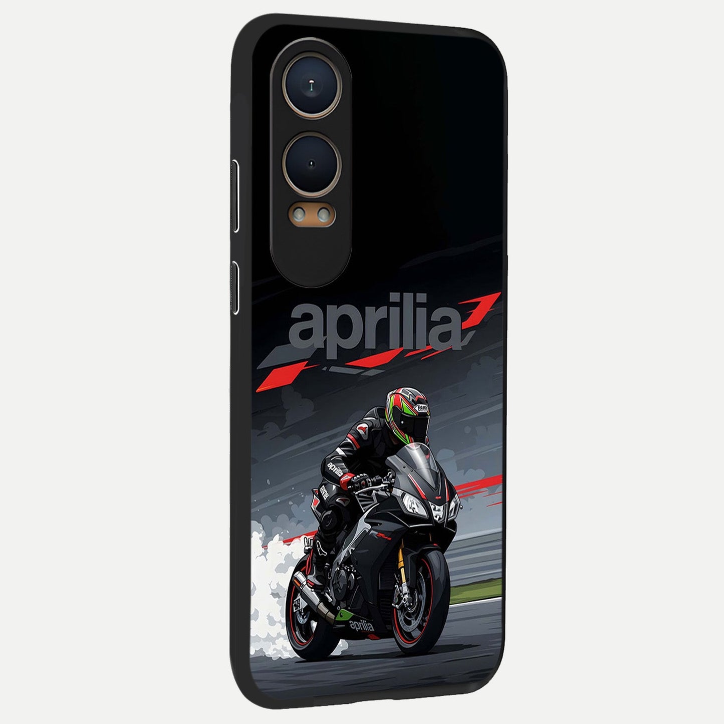 Dark Aprilla back cover For Oneplus Nord CE4 Lite slim fit glass case with vibrant aesthetic design
