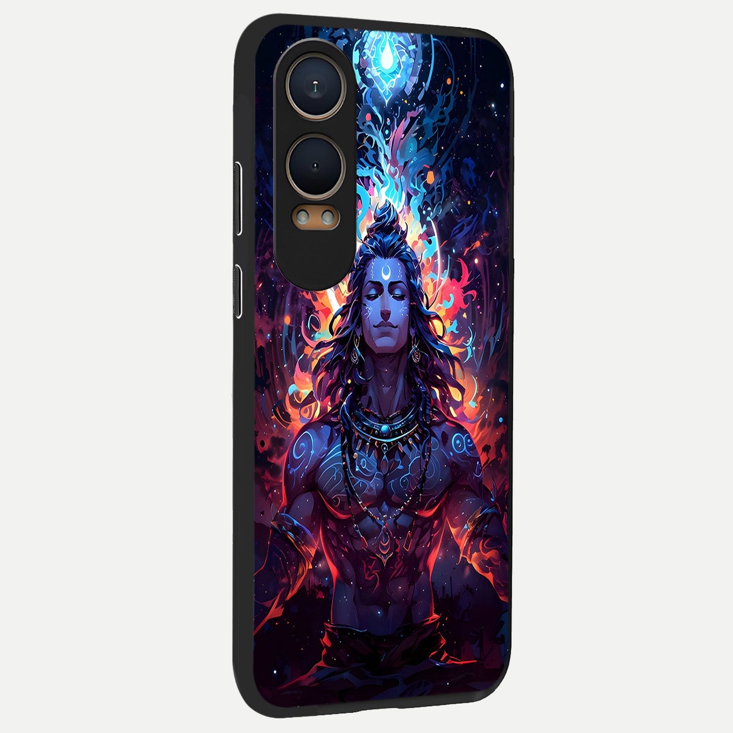 Divine Fire Shiv back cover For Oneplus Nord CE4 Lite slim fit glass case with vibrant aesthetic design