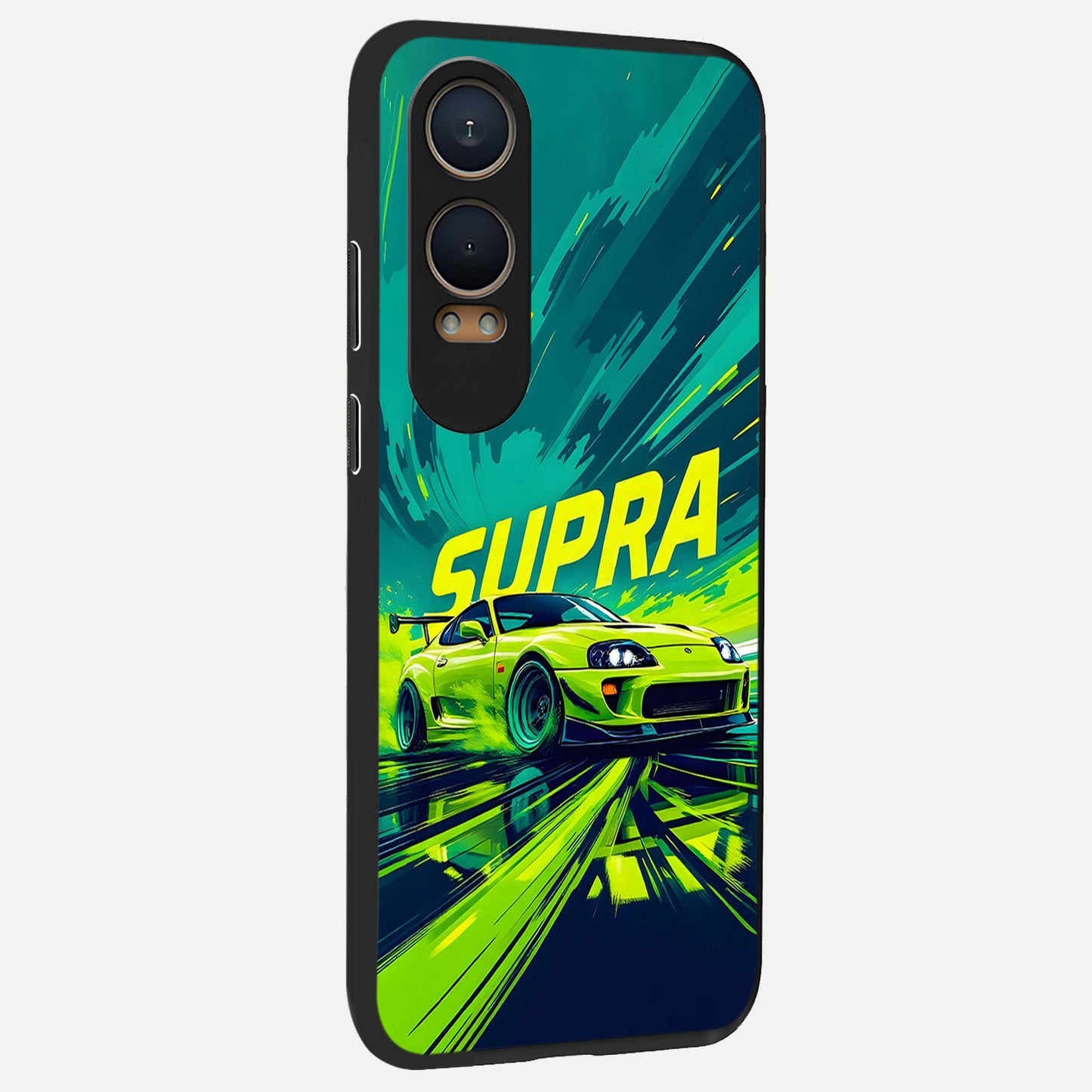 Electric Supra Thunder back cover For Oneplus Nord CE4 Lite slim fit glass case with vibrant aesthetic design