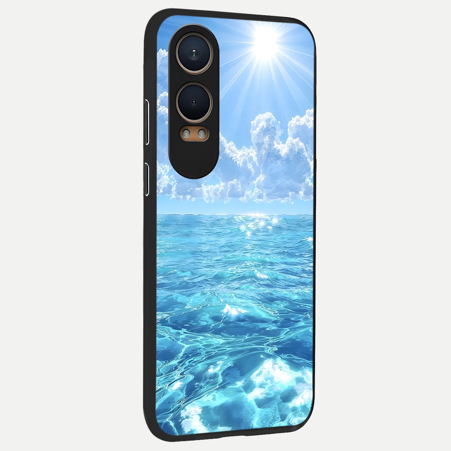 Endless Ocean Horizon back cover For Oneplus Nord CE4 Lite slim fit glass case with vibrant aesthetic design