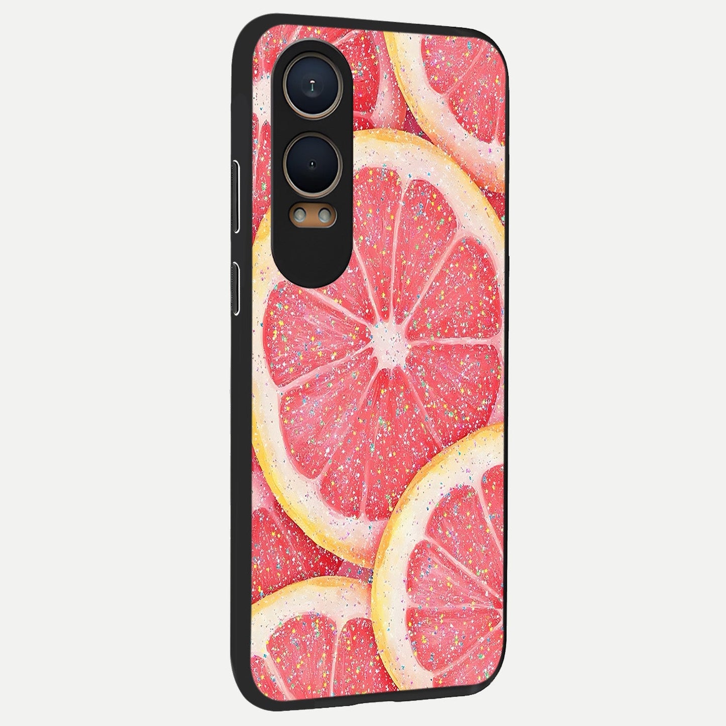 Glitter Grapefruit back cover For Oneplus Nord CE4 Lite slim fit glass case with vibrant aesthetic design