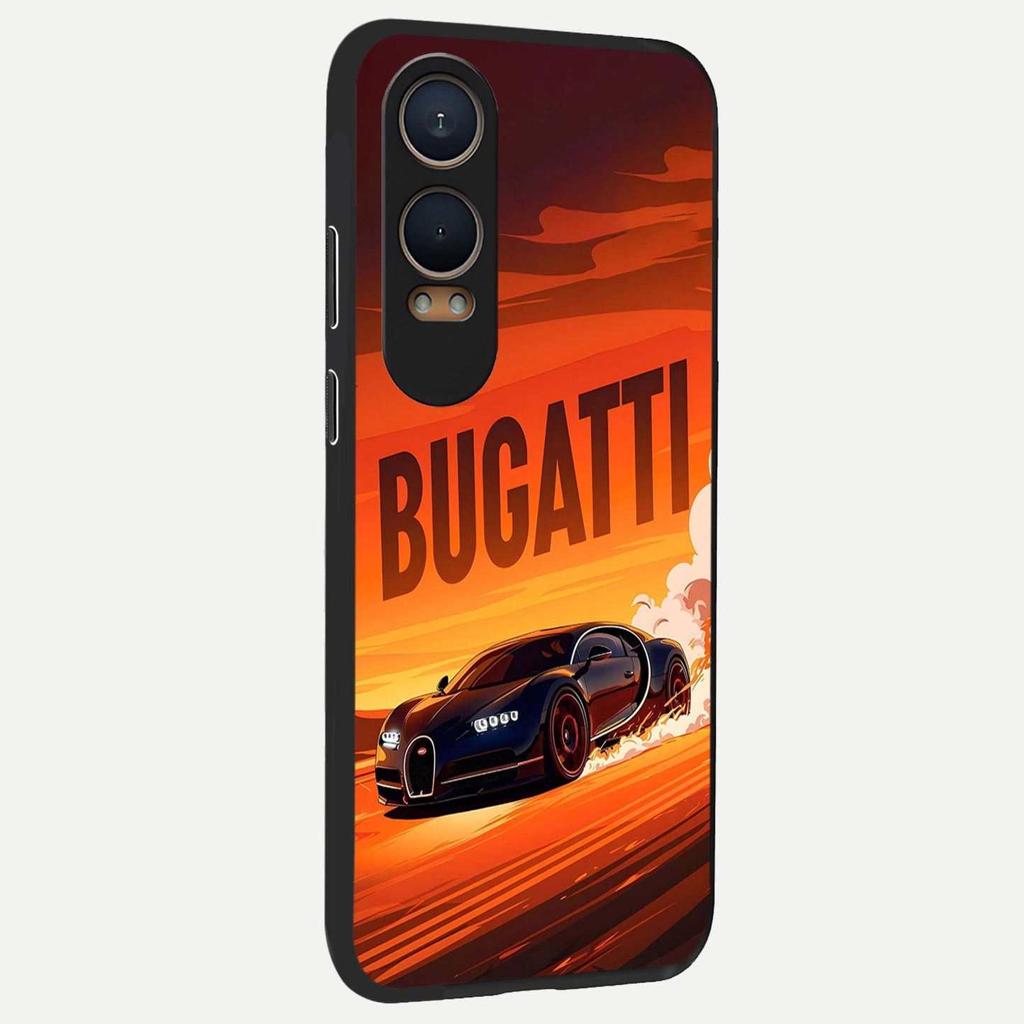Inferno Bugatti Storm back cover For Oneplus Nord CE4 Lite slim fit glass case with vibrant aesthetic design