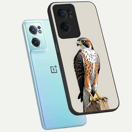 Clever Eagle phone case For Oneplus Nord CE2 showing premium glass back cover with detailed artwork