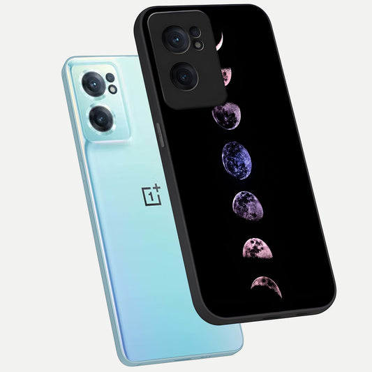 Crimson All Planets phone case For Oneplus Nord CE2 showing premium glass back cover with detailed artwork