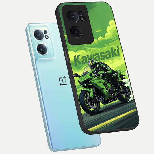 Greenery Sky phone case For Oneplus Nord CE2 showing premium glass back cover with detailed artwork