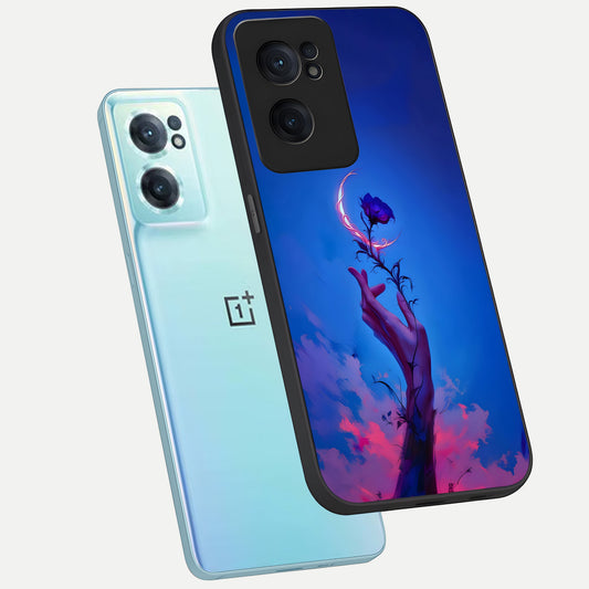 Mystic Hand phone case For Oneplus Nord CE2 showing premium glass back cover with detailed artwork