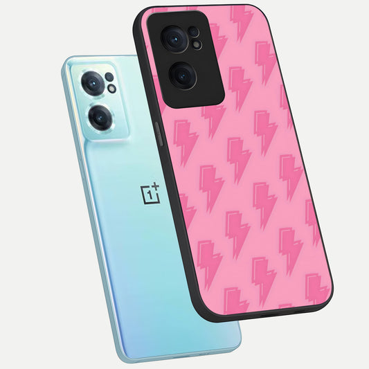Pink Moo Magic phone case For Oneplus Nord CE2 showing premium glass back cover with detailed artwork